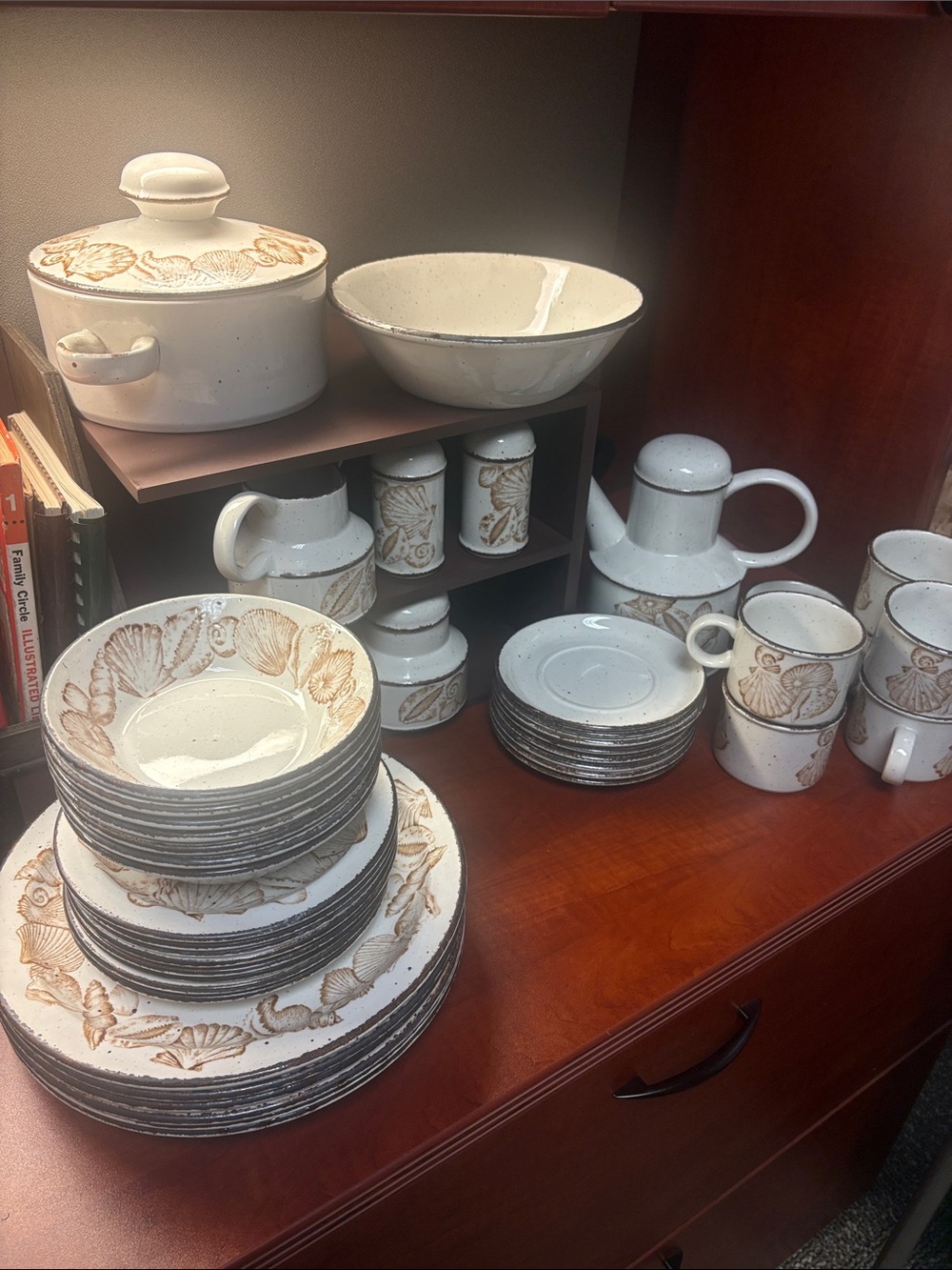 Mid winter Seascape absolutely gorgeous rare table setting plus over 40 pieces